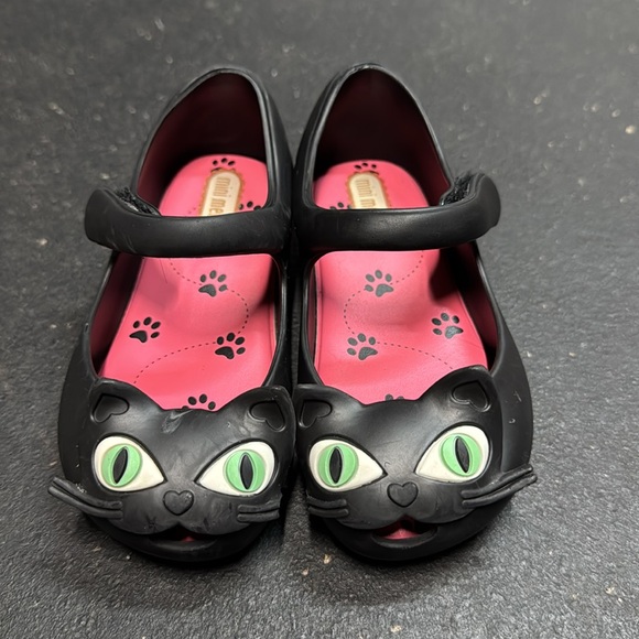 MINI MELISSA GIRLS BLACK CAT JELLY SHOES - Picture 5 of 5